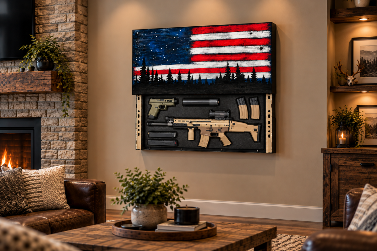 Red White and Blue Night Concealment Art