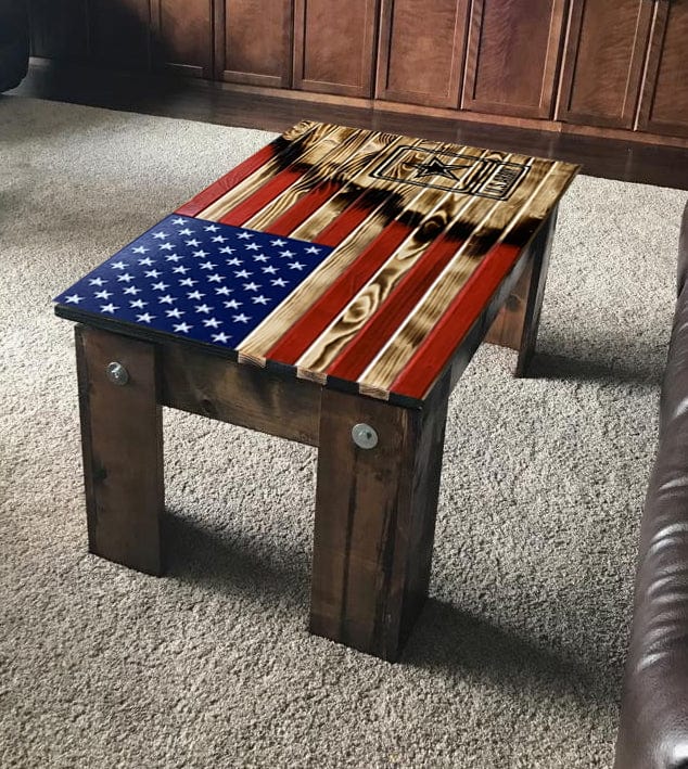 Army Flag Concealment Coffee Table