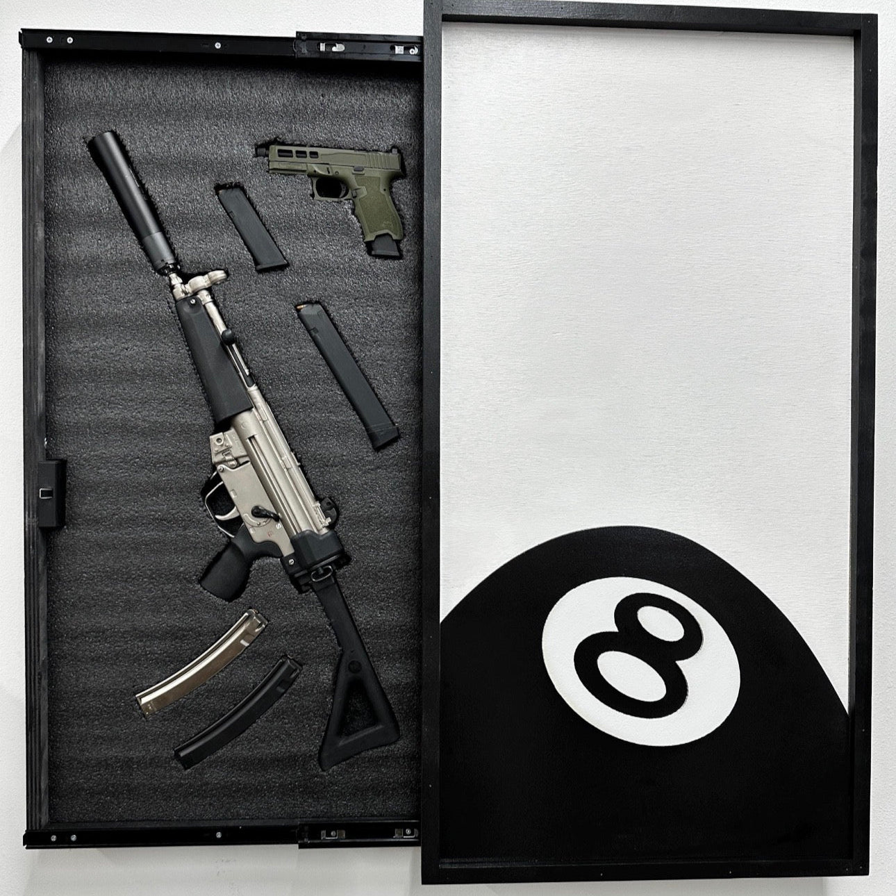 Biometric lock 8 Ball of Concealment Art - Hidden Gun - Biometric Lock