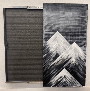 Black White Vertical Mountain
