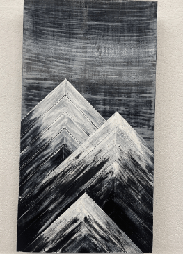 Black White Vertical Mountain