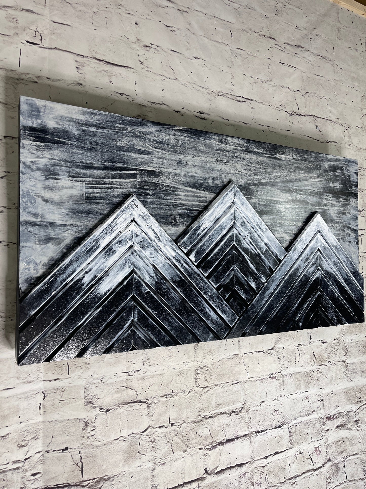 Black & White Mountain Art Biometric