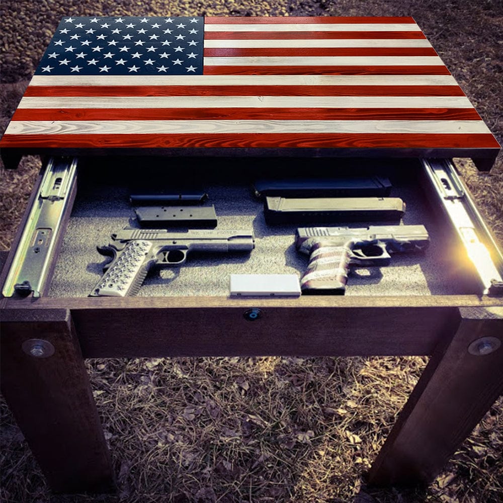 Red White Blue End Table