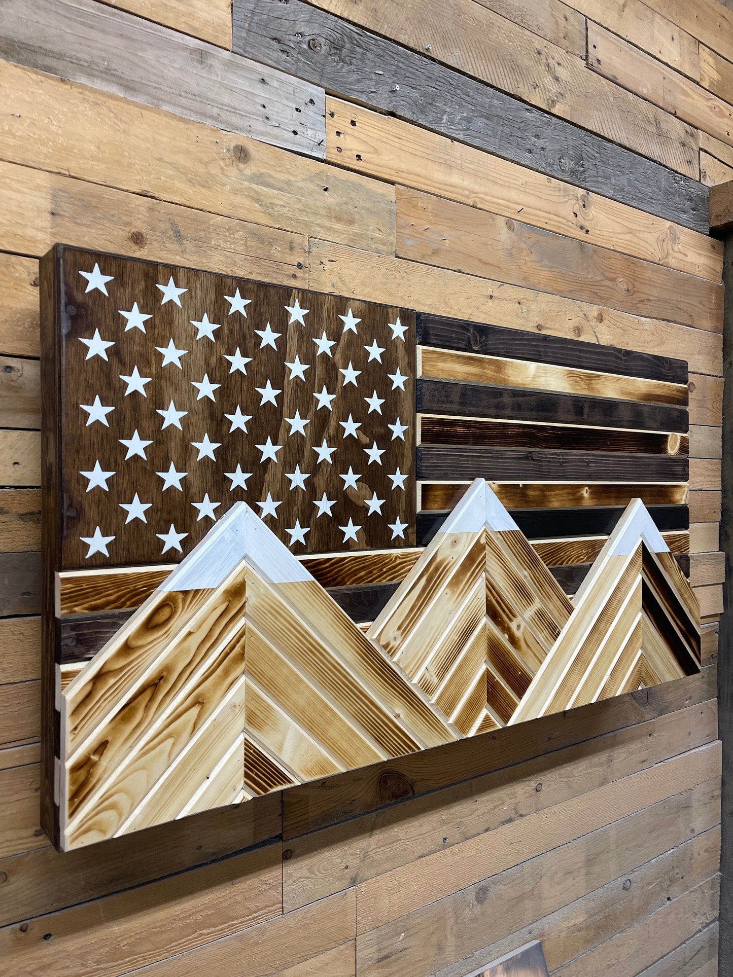 Mountain Brown Burnt Large Wall Mount