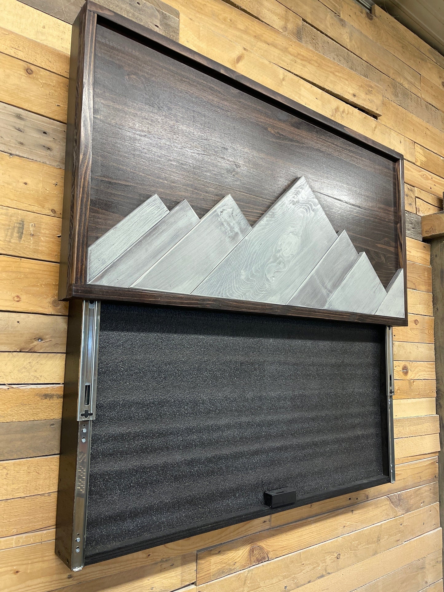 Mountain Brown and Gray Large Wall Mount