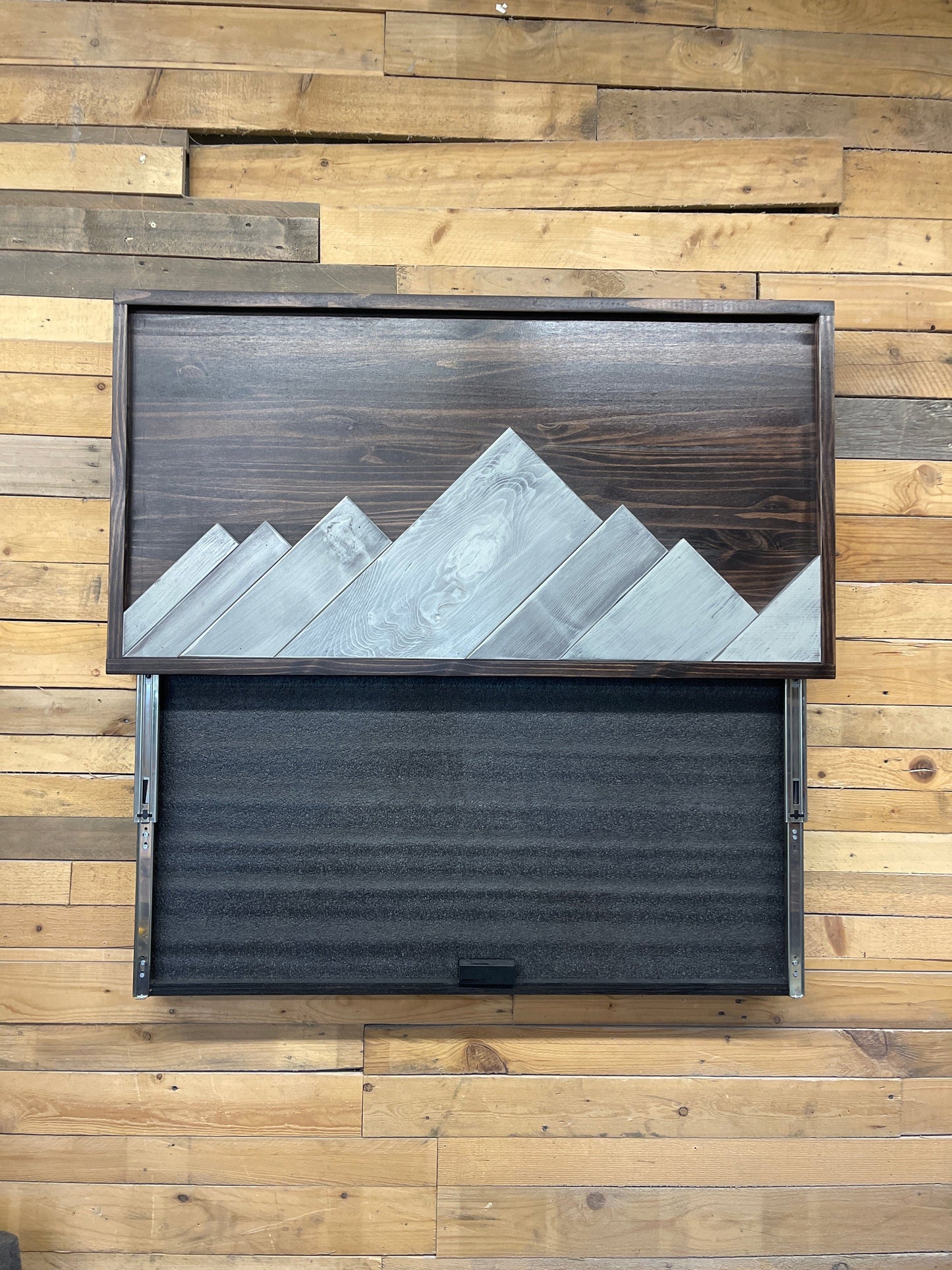 Mountain Brown and Gray Large Wall Mount