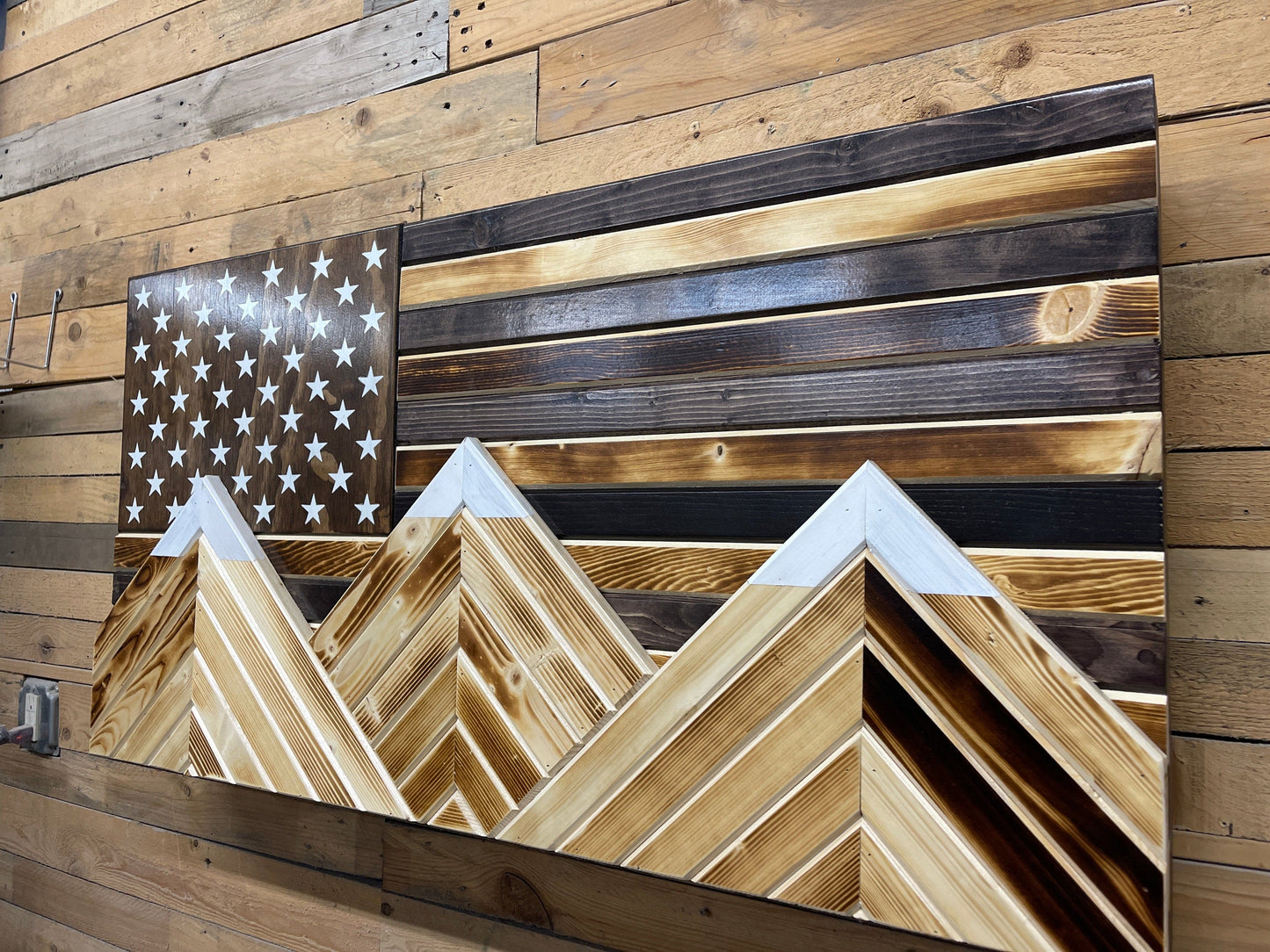 Mountain Brown Burnt Large Wall Mount