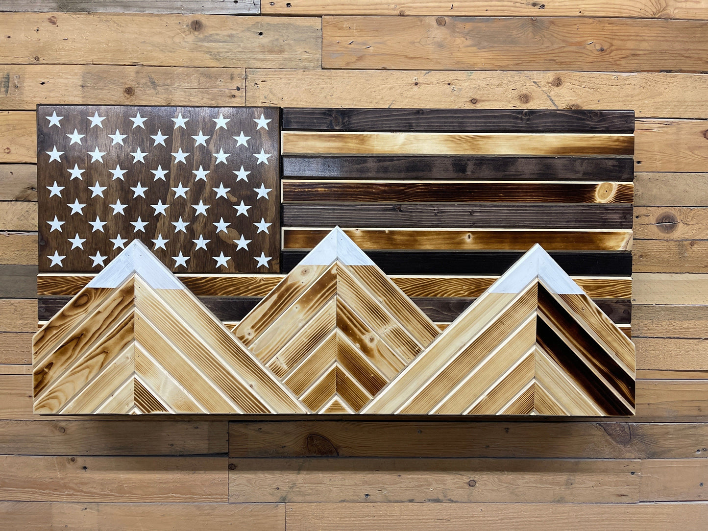 Mountain Brown Burnt Large Wall Mount