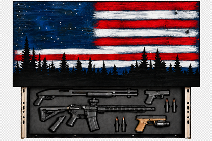 Red White and Blue Night Concealment Art