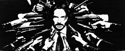 John Wick Distressed Large Wall Mount