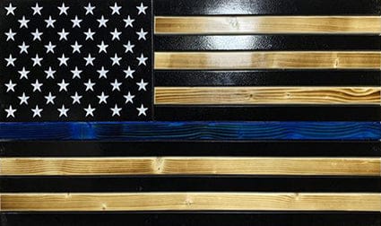 Black Burnt Blue Line
