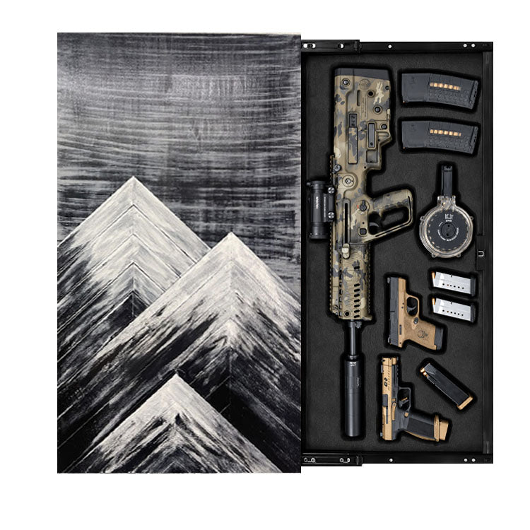 Black White Vertical Mountain