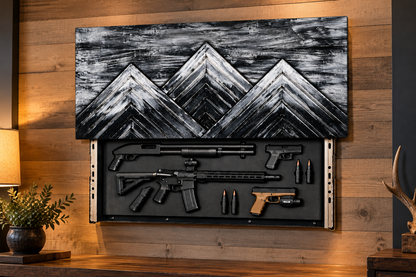 Black & White Mountain Art Biometric