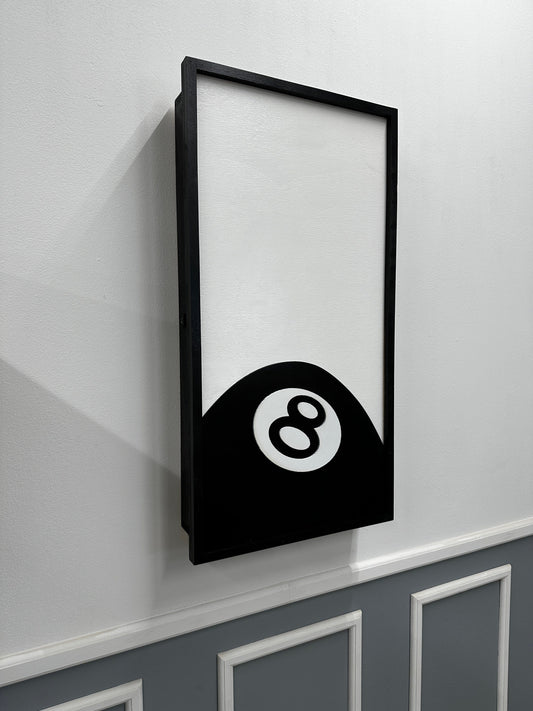 Biometric lock 8 Ball of Concealment Art - Hidden Gun - Biometric Lock or Rfid Lock