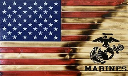 Red Marine Torn Away
