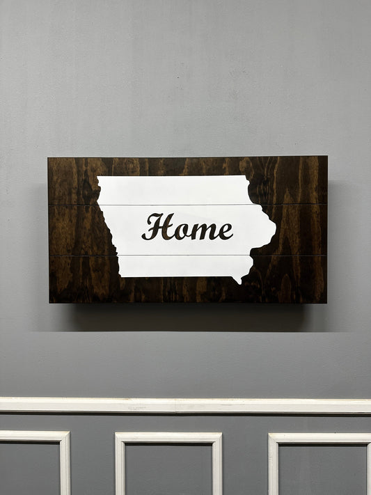 Custom State “Home” Large Concealment Wall Art | Pick Your State | Espresso Home Décor