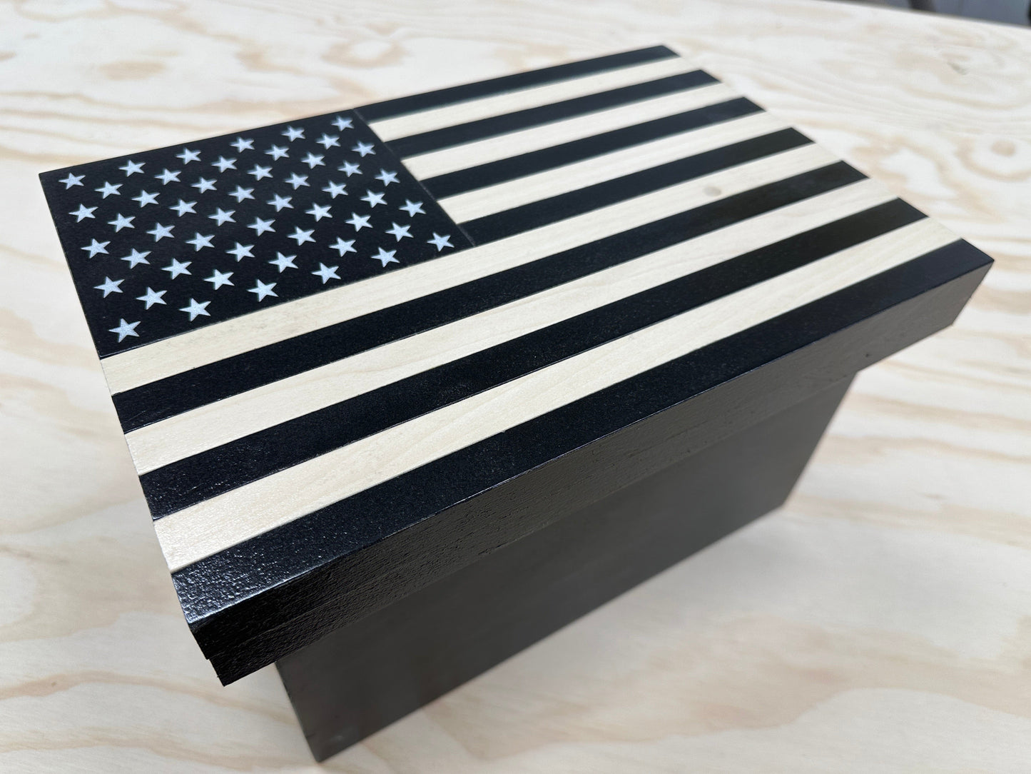 Handmade Patriotic Urn – Crafted by a U.S. Army Combat Veteran