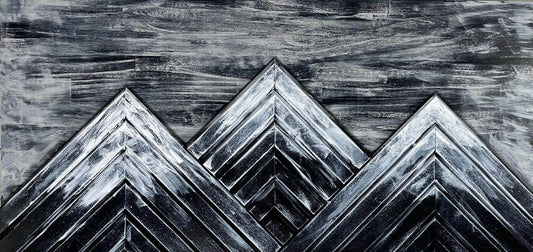 Black & White Mountain Art Biometric