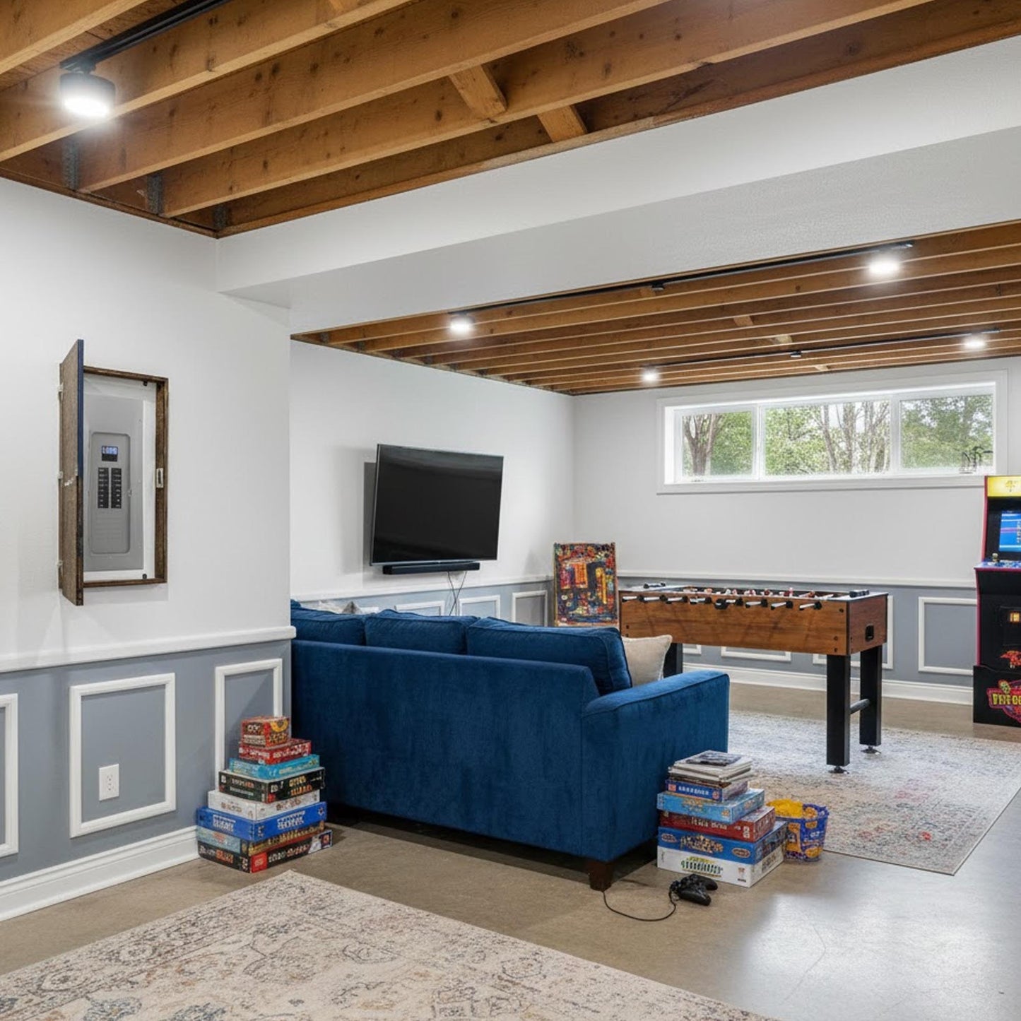 Rustic BW Mountain Panel Cover