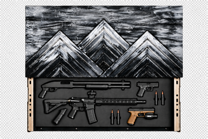 Black & White Mountain Art Biometric