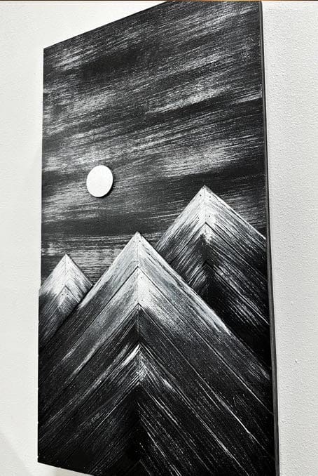Rustic BW Mountain Panel Cover