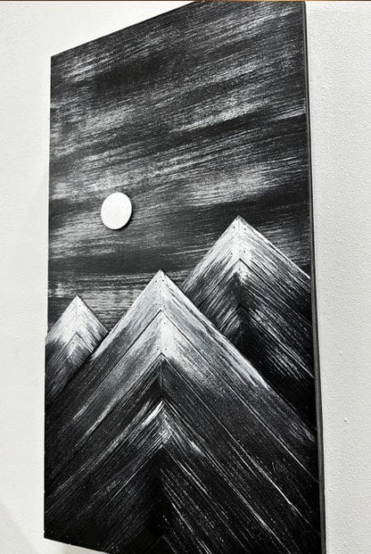 Rustic BW Mountain Panel Cover
