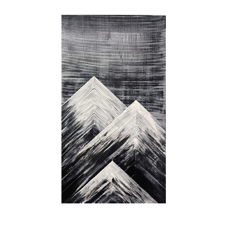 Black White Vertical Mountain