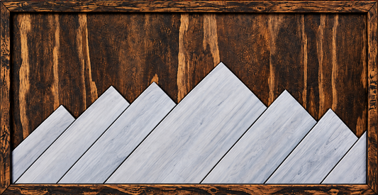Mountain Brown and Gray Large Wall Mount
