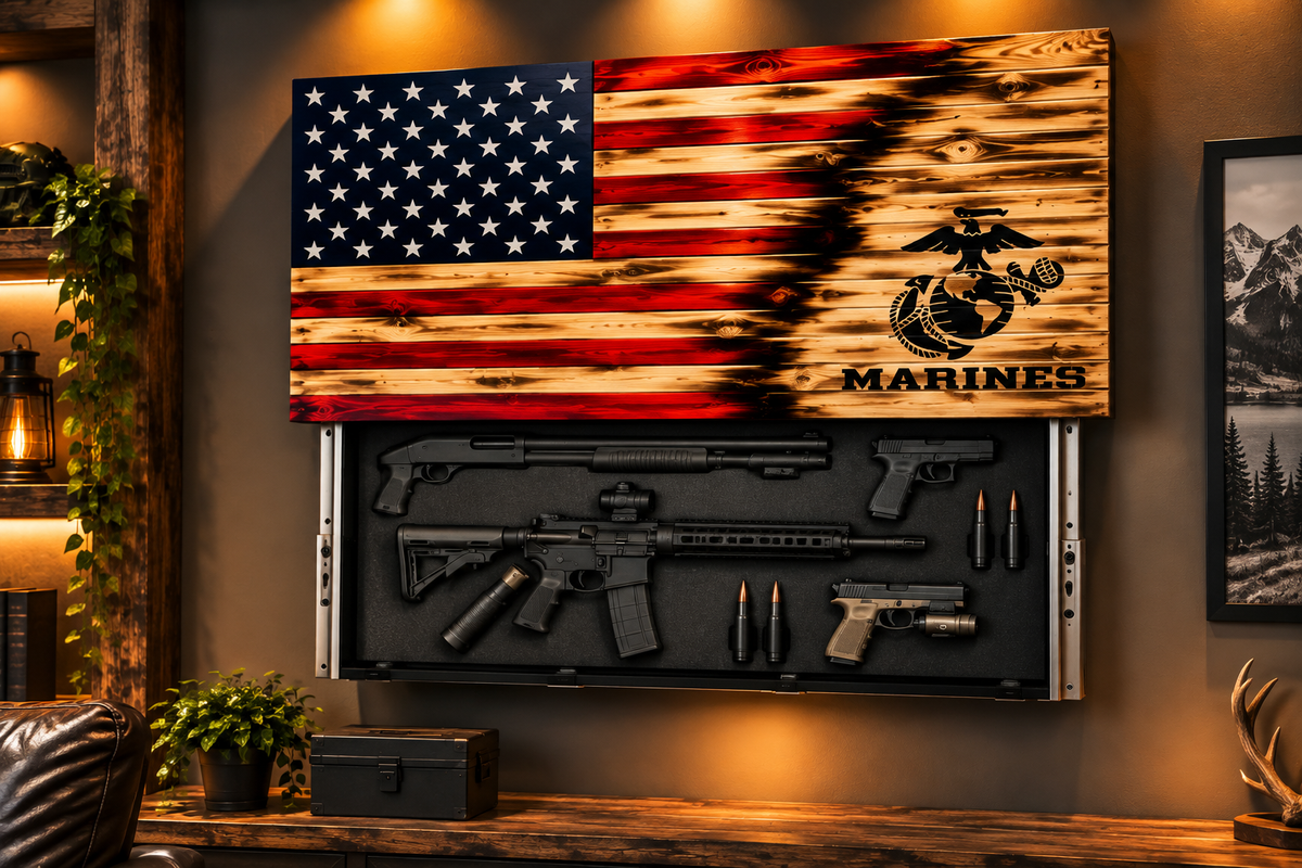 Red Marine Torn Away