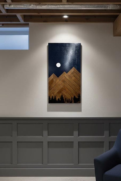 Rustic Midnight Mountain Panel Cover