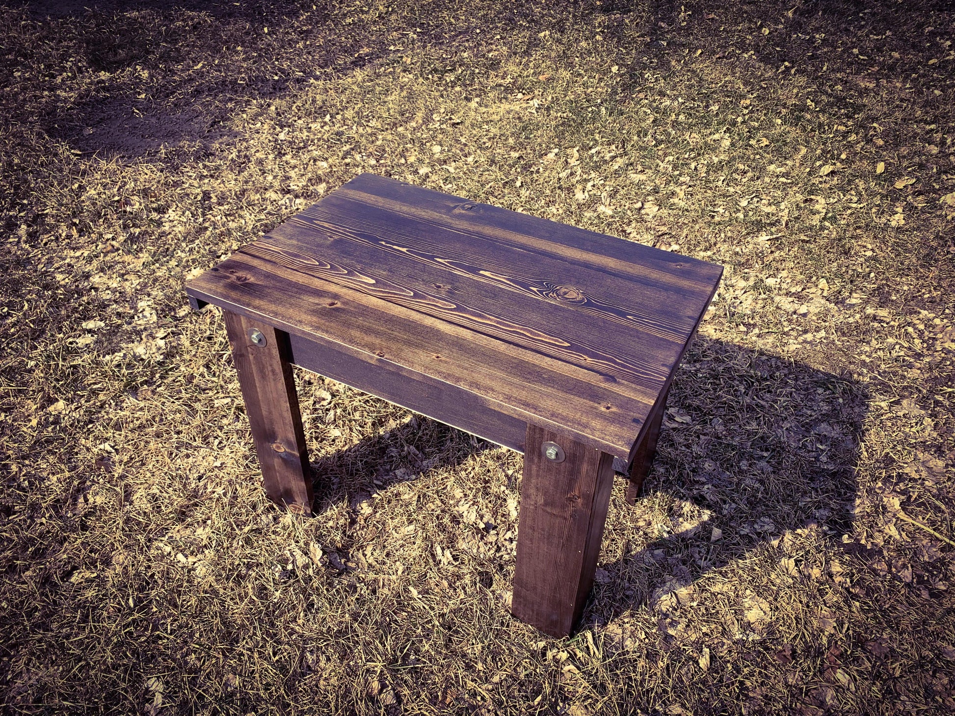 Expresso Concealment end table - ProtectYOURshelves - Chunky Shelves wooden flag weapons concealment table decor contains a secret compartment for gun storage. Our American flags are rustic home decor that look great in a man cave, office or anywhere you want to conceal your weapons. Protect Your Shelves!